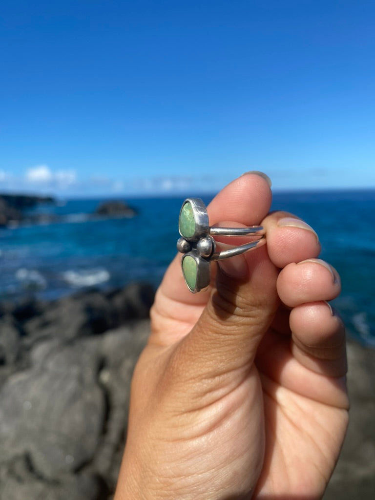 Bao Canyon Turquoise Sterling Silver Ring Size 6.5