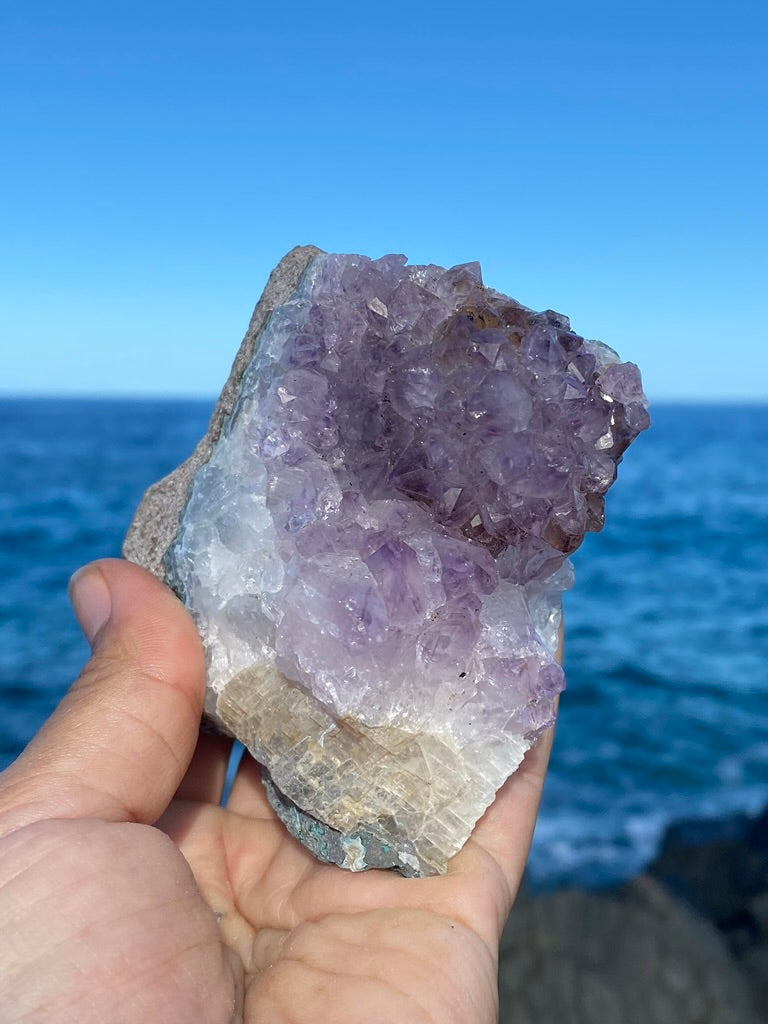 Amethyst Cluster with Hematite Inclusions