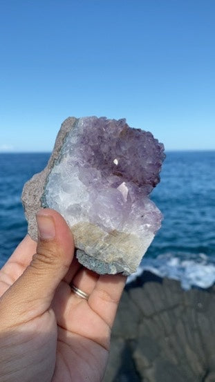Amethyst Cluster with Hematite Inclusions