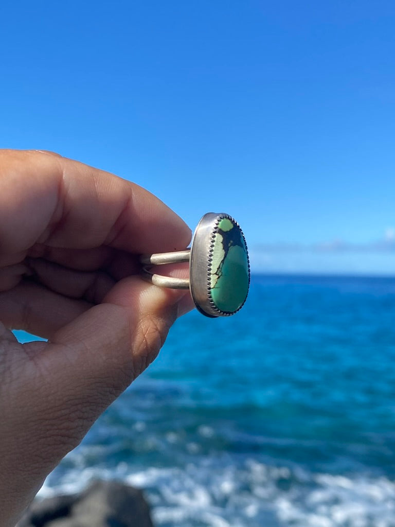 Bao Canyon Turquoise Sterling Silver Ring Size 6.5