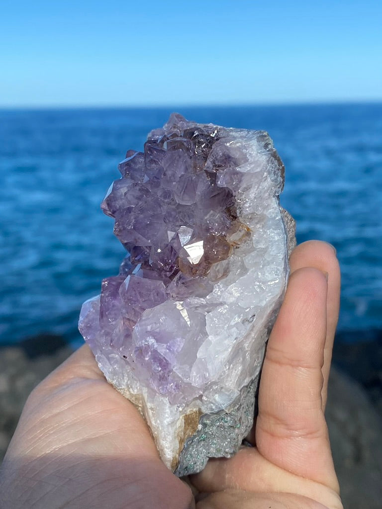 Amethyst Cluster with Hematite Inclusions