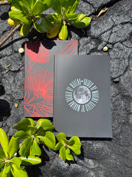 2026 - 2027 Kaulana Mahina Lunar Alignment Planner - Hawaiian Lunar Calendar - Compact A5 - Black Cover