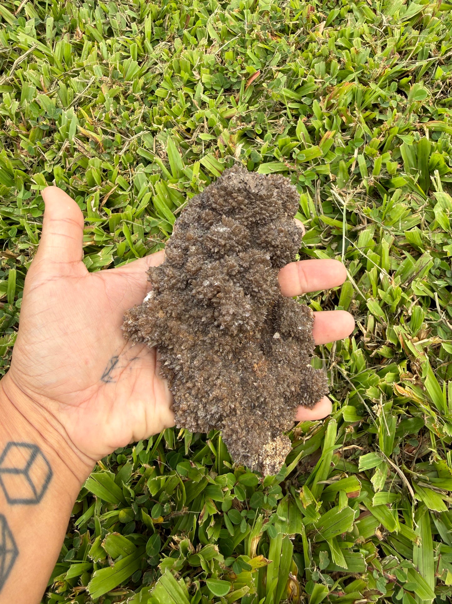 Chocolate Aragonite Cave Calcite Cluster