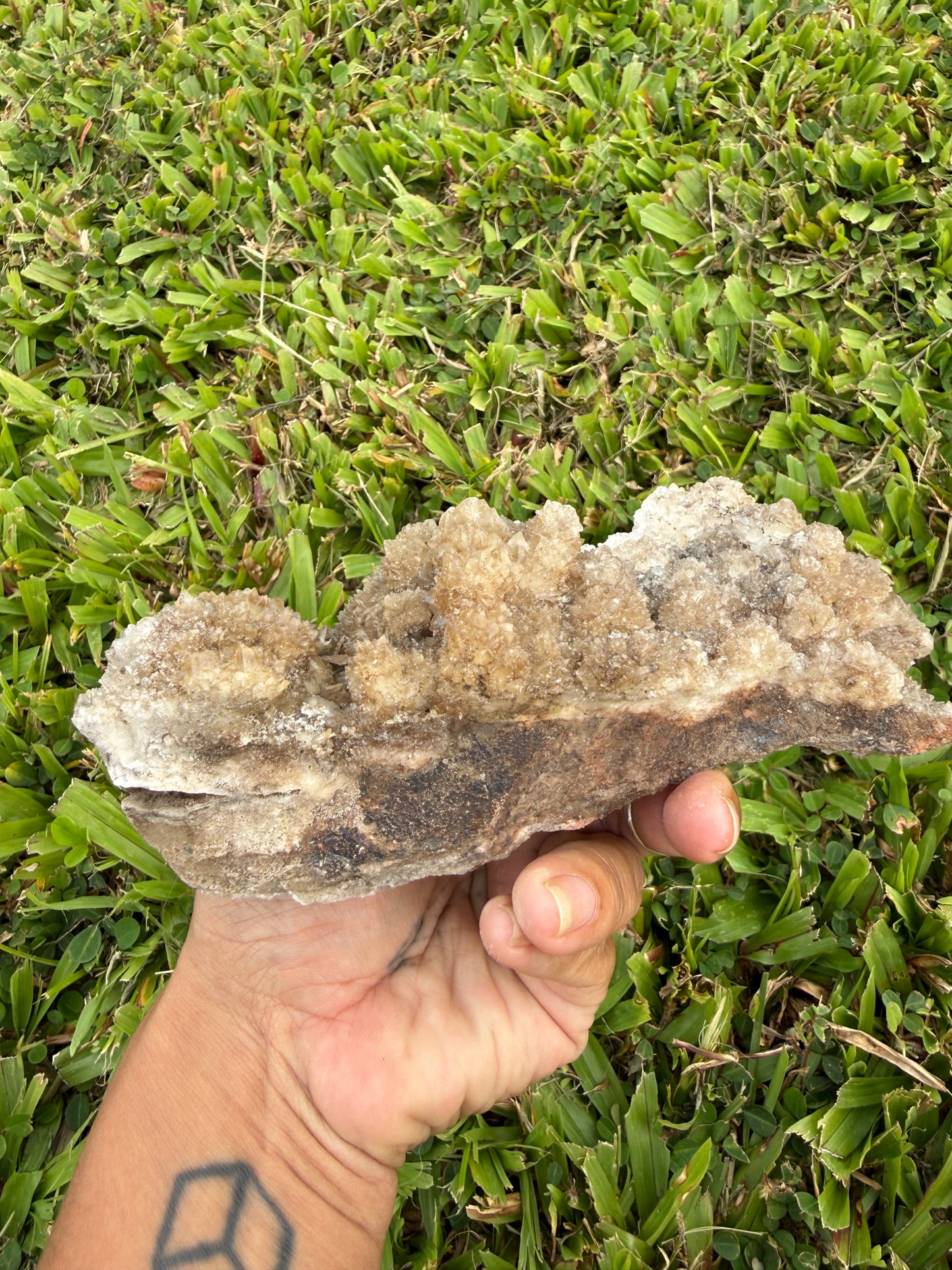 Tan Aragonite Cave Calcite Cluster